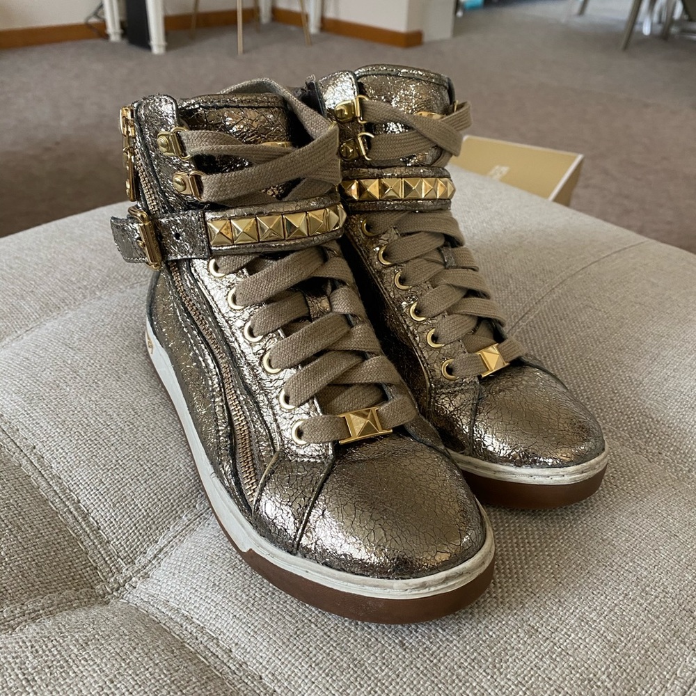 Michael Kors Gold Stud High Tops